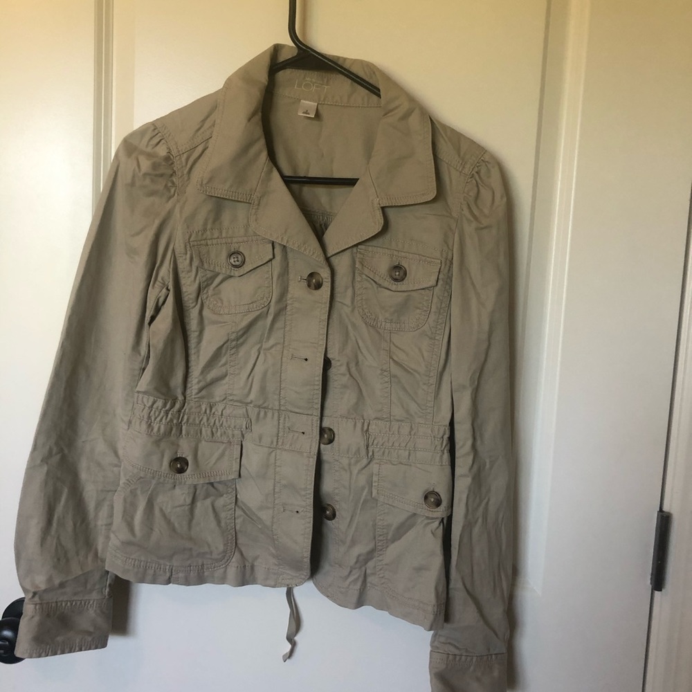 Ann Taylor Loft Cargo Jacket - KHAKI